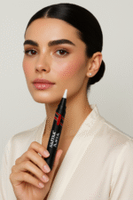 بنت تمسك بيدها عبوة safira red nail serum لعلاج الاظافر و ترميمها من جديد